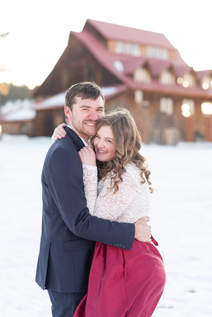 Alderfer Three Sisters winter engagement session 