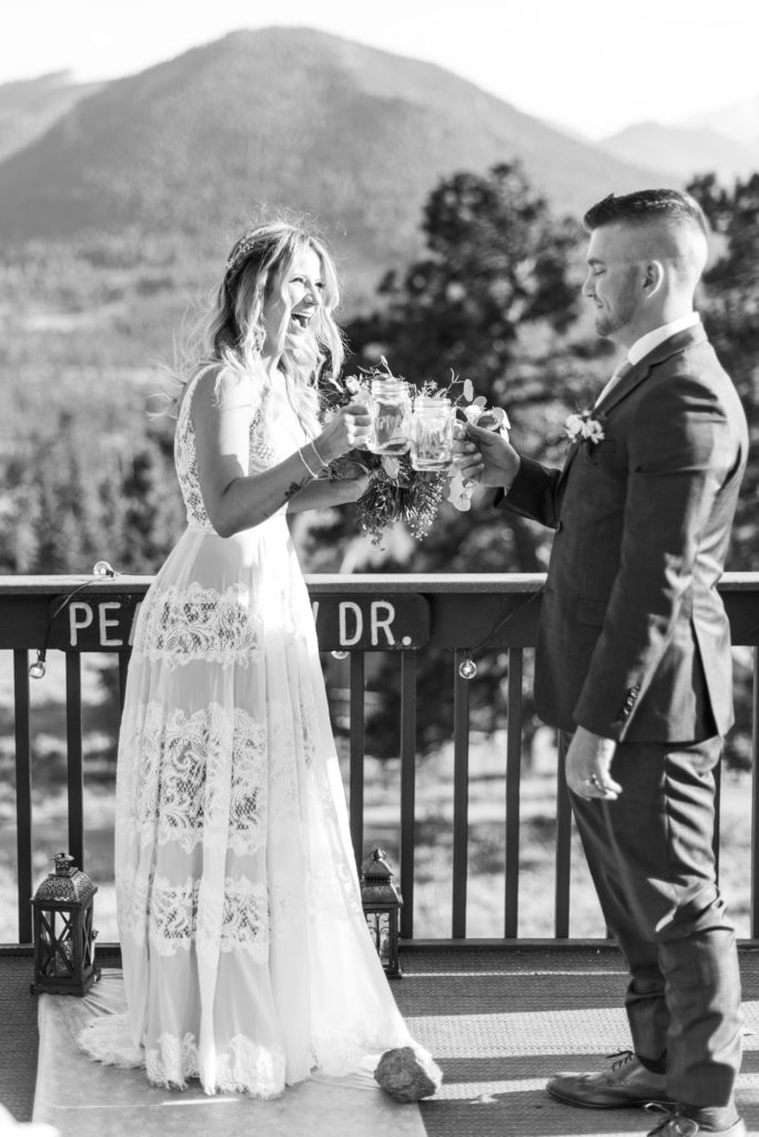 Estes Park, Colorado summer elopement ceremony 